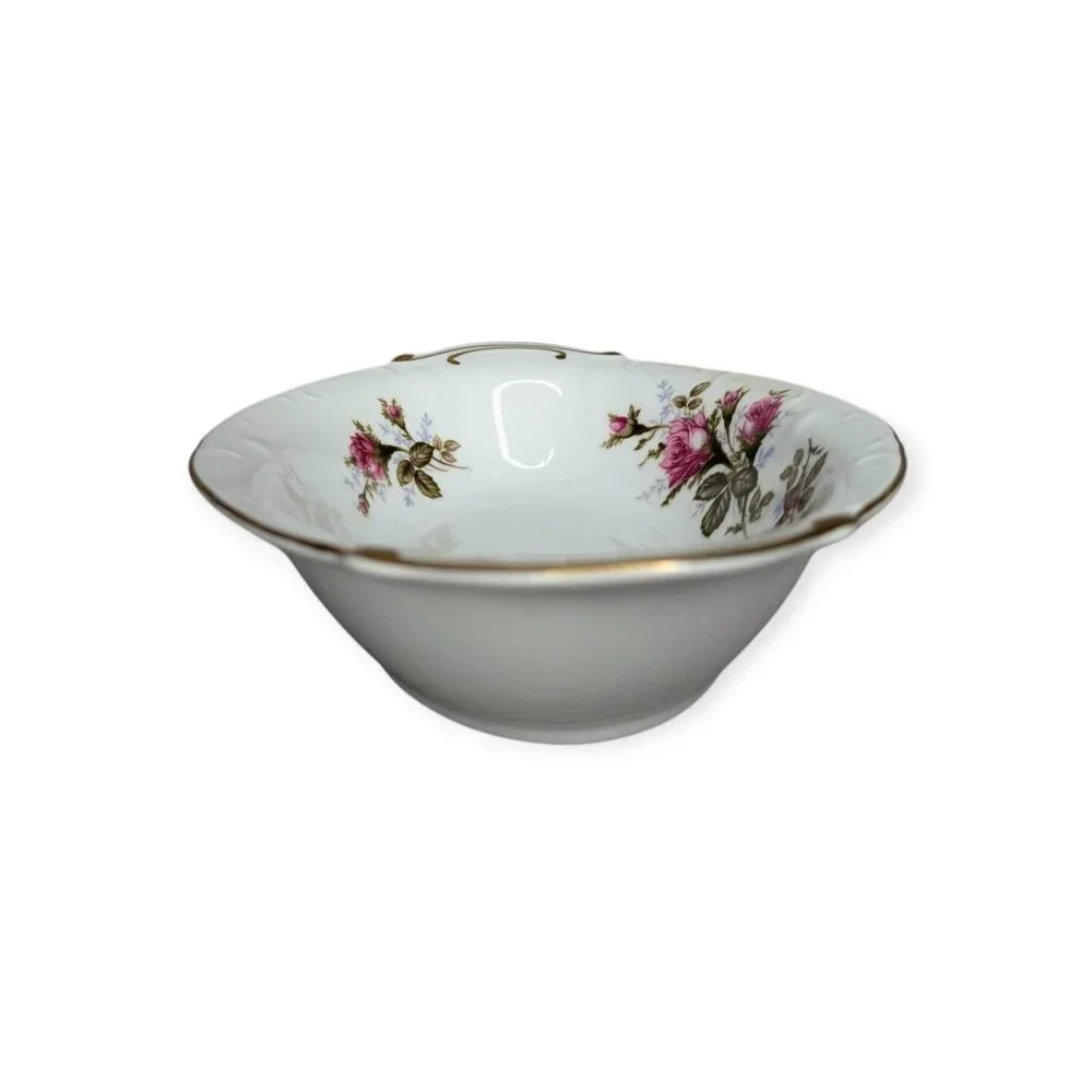 Vintage 1950s Royal Rose (Moss Rose) Fine China Japan Vegetable Serving Bowl